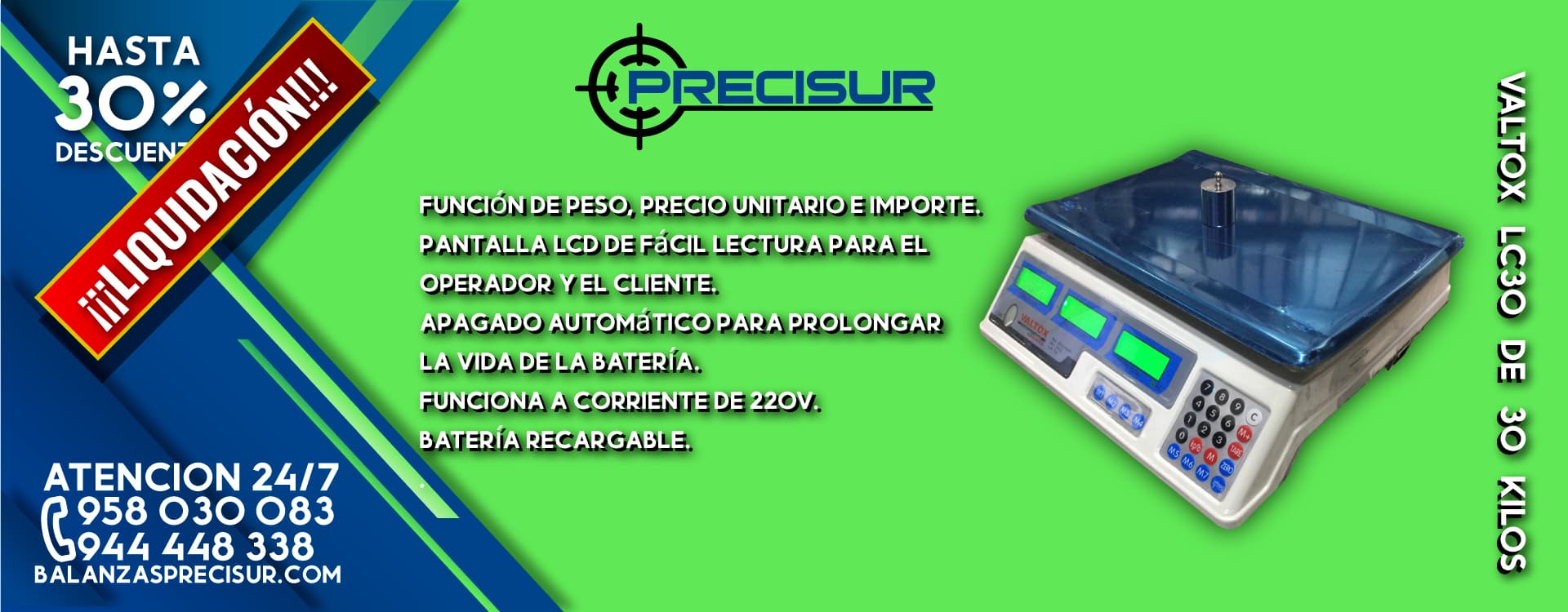 Oferta Balanza Valtox LC30 de 30 Kilos