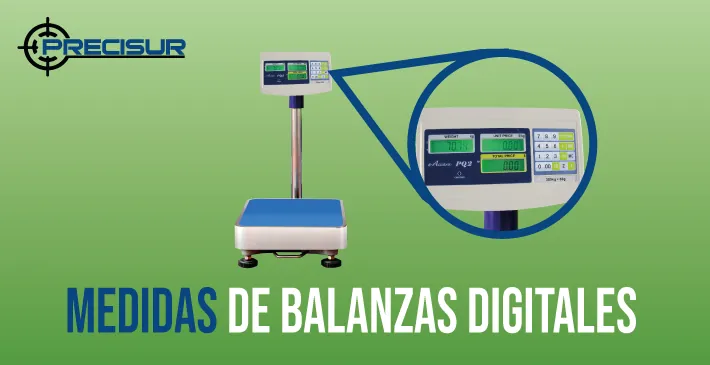 Medidas de balanzas digitales