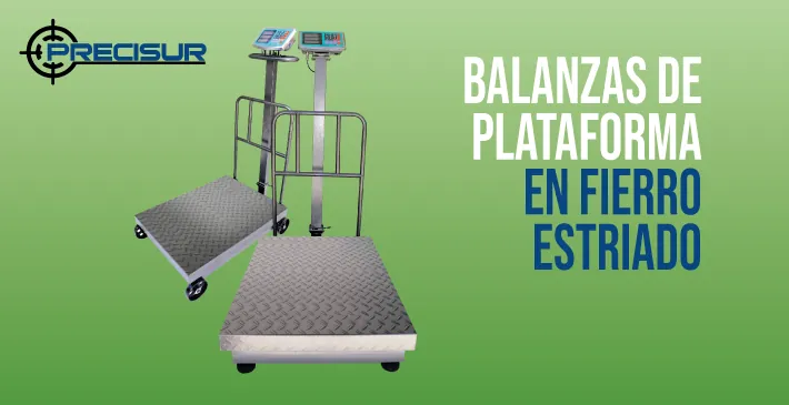 Balanzas de plataforma en fierro estriado