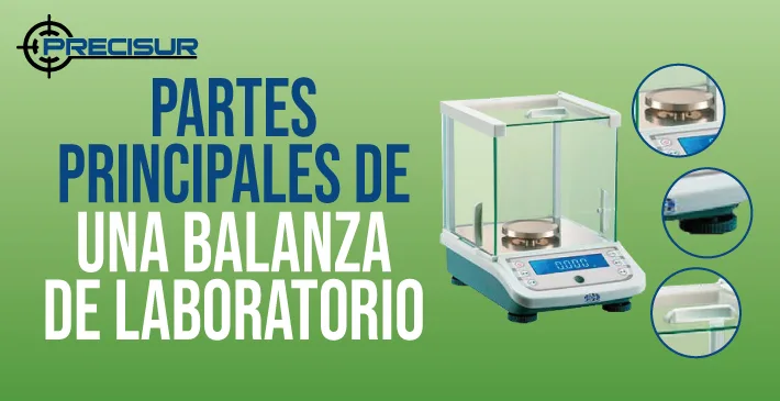 Partes principales de una balanza de laboratorio