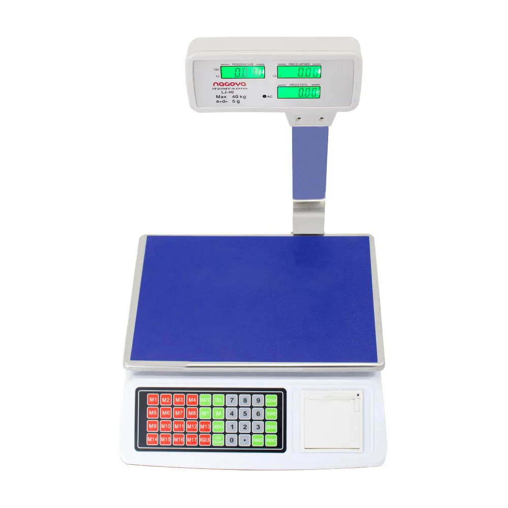 Balanza para Mercados Nagoya Tequitera LJ-40 de 40 Kilos