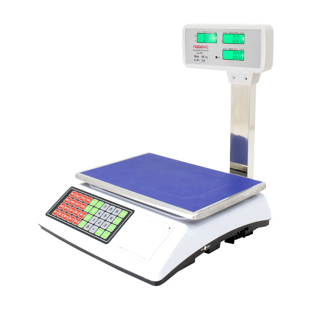 Balanza para Mercados Nagoya Tequitera LJ-40 de 40 Kilos