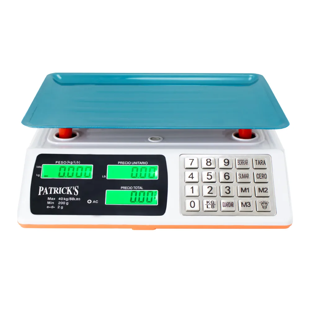 Balanza Para Verduras Patrick's ACS-826 BT Con capacidad de 40 kilos