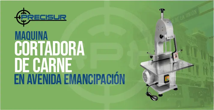 Maquina cortadora de carne en avenida emancipación