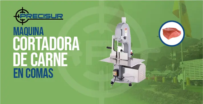 Maquina cortadora de carne en comas