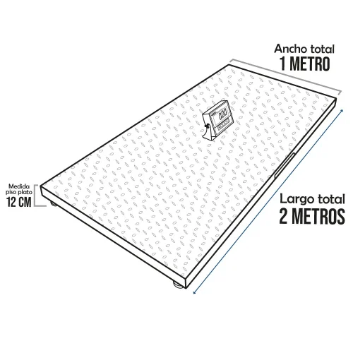 Balanza Industrial ACU FAC XK3113 de 1 Tonelada de 1M x 2M