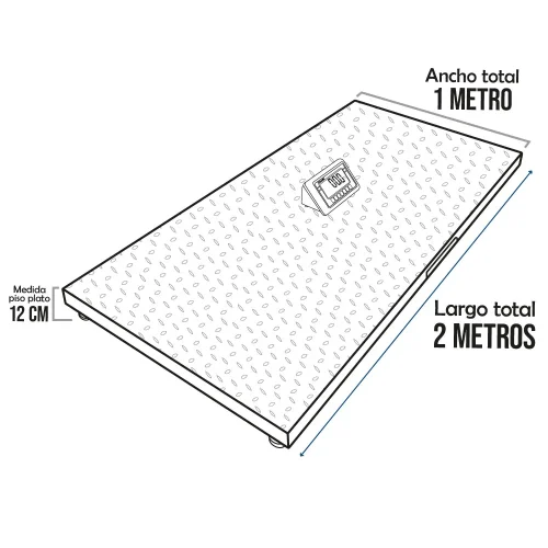 Balanza Industrial T-Scale BW de 1 Tonelada de 1M x 2M