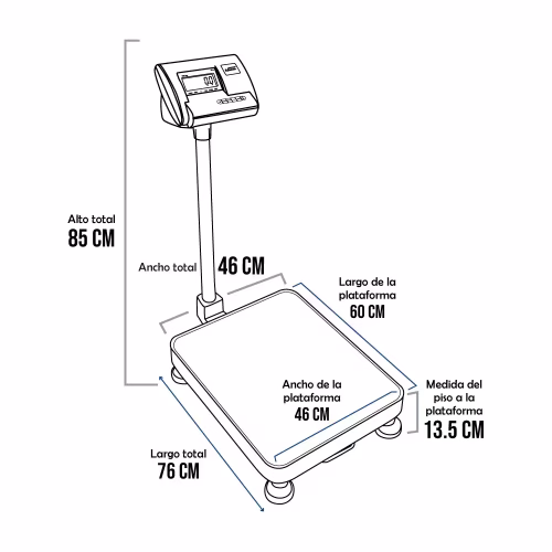 Balanza de Plataforma Henkel A12-E de 200 Kilos 60 x 46 cm