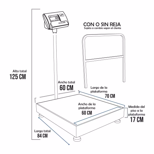 Balanza de Plataforma Henkel A12 de 500 Kilos 70 x 60 cm