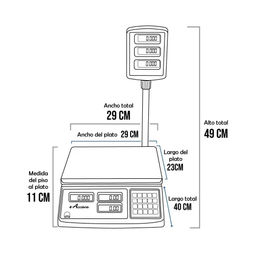 Balanza e-Accura SAP-110 de 30 Kilos
